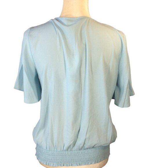 Calvin Klein Light Blue Blouse Size Small NWT - Picture 2 of 9